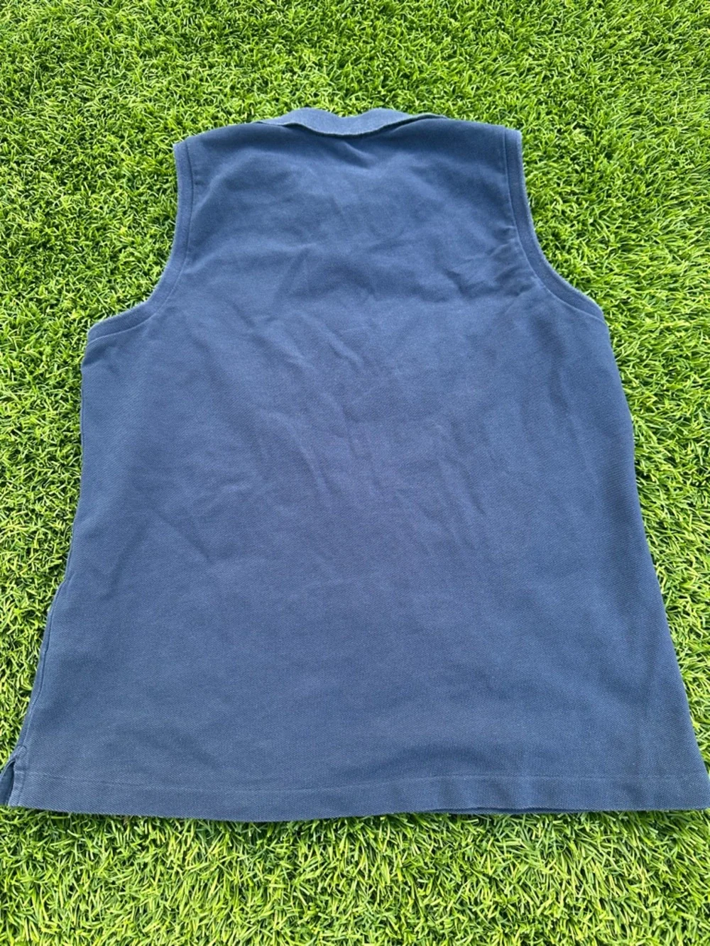 Polo Ralph Lauren Sleeveless Polo Shirt XL Navy Blue Big Pony - Picture 2 of 6